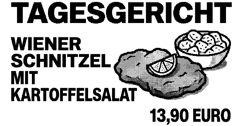 Beispielwerbung auf dem Libtavo-Tischdisplay